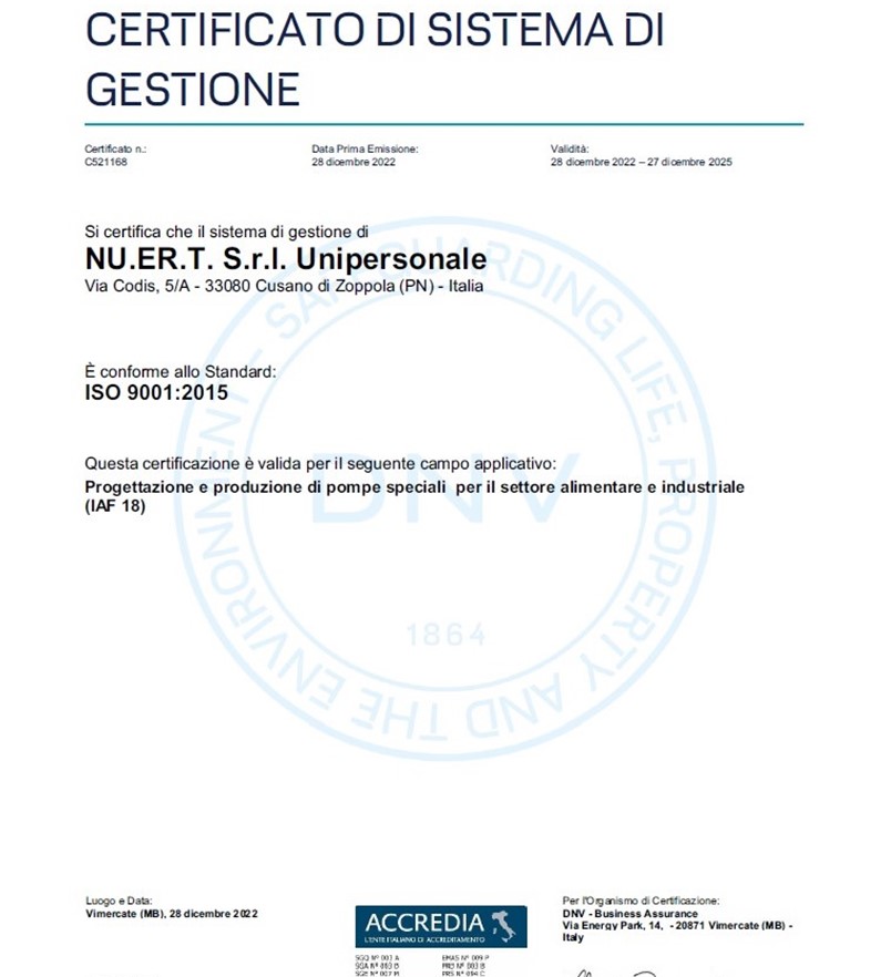 CERTIFICAZIONE ISO9001